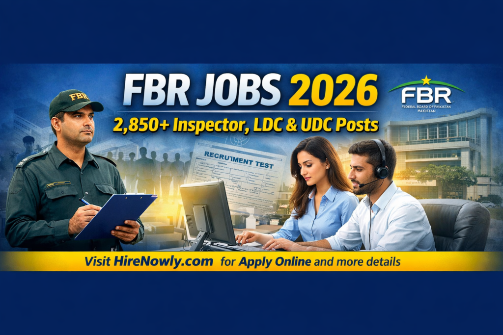 FBR Jobs 2026 – Apply Online for 2,850+ Inspector, LDC & UDC Vacancies