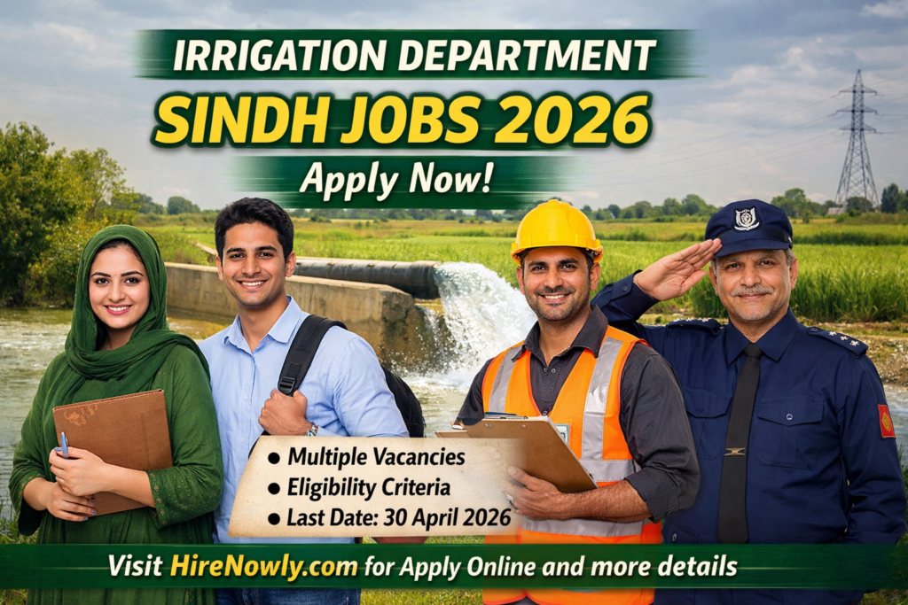 Irrigation Department Sindh Jobs 2026 – Online Apply for Latest Government Vacancies