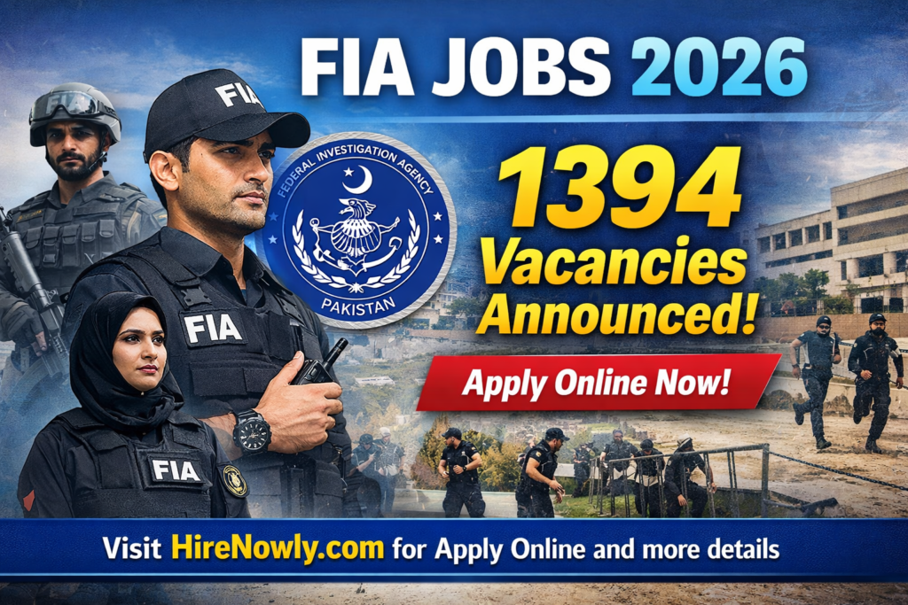 FIA Jobs 2026 – Latest 1394 Vacancies | Online Apply for Federal Investigation Agency