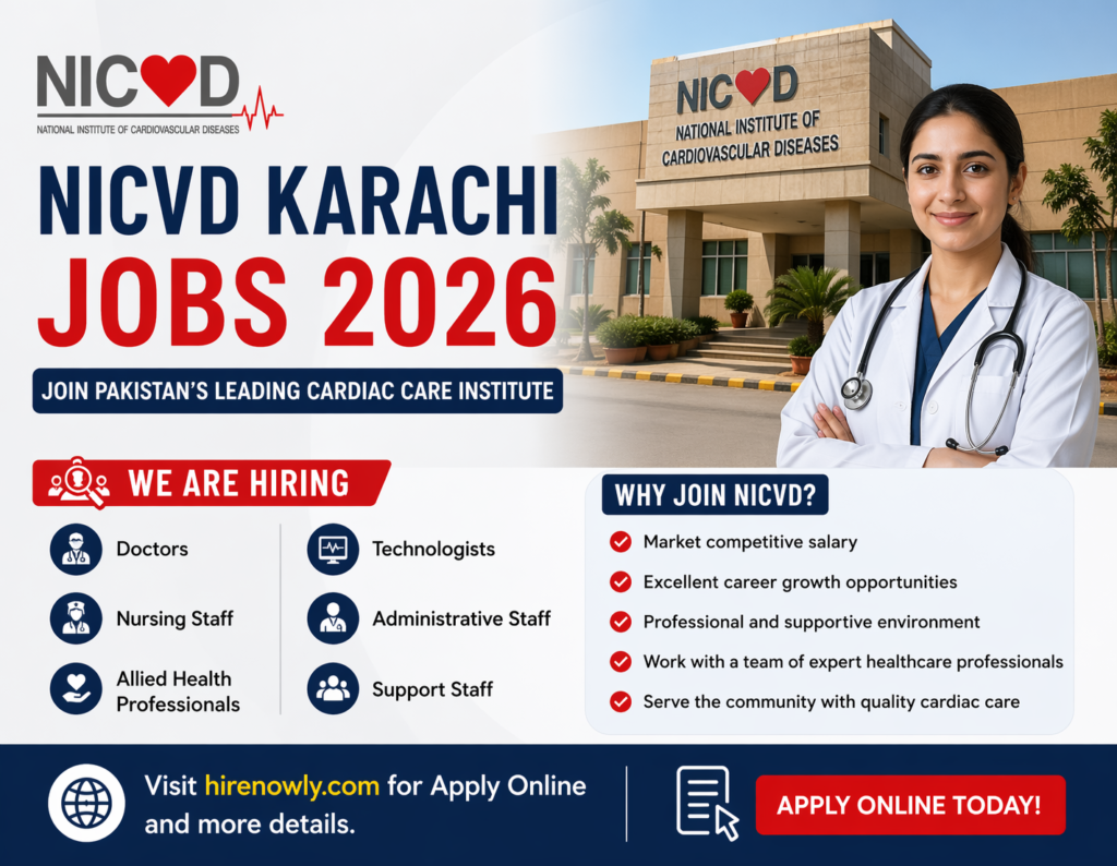 NICVD Karachi Jobs 2026 Advertisement | Online Apply for Latest Vacancies