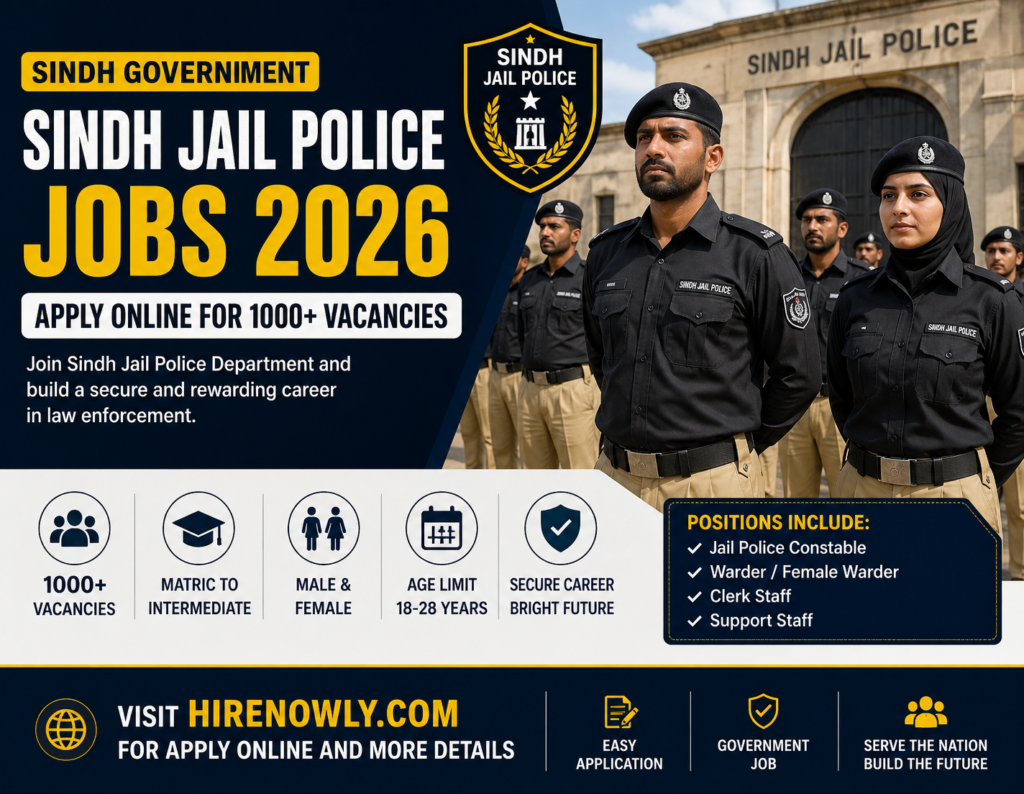 Sindh Jail Police Jobs 2026 – Apply Online for 1000+ Vacancies