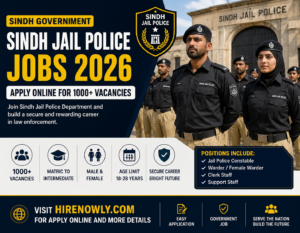 Sindh Jail Police Jobs 2026 – Latest Sindh Police Careers | Apply Online