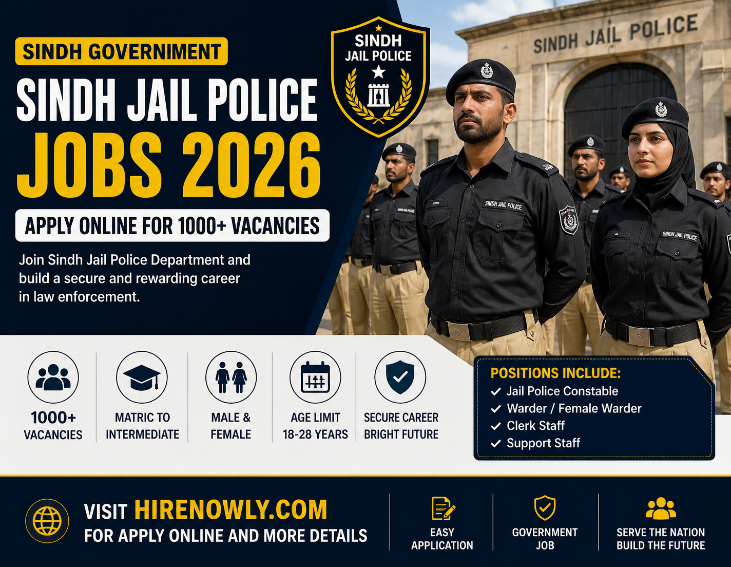 Sindh Jail Police Jobs 2026 – Apply Online for 1000+ Vacancies