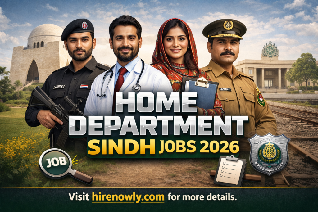 Home Department Sindh Jobs 2026 – Latest Sindh Govt Jobs | Apply Online