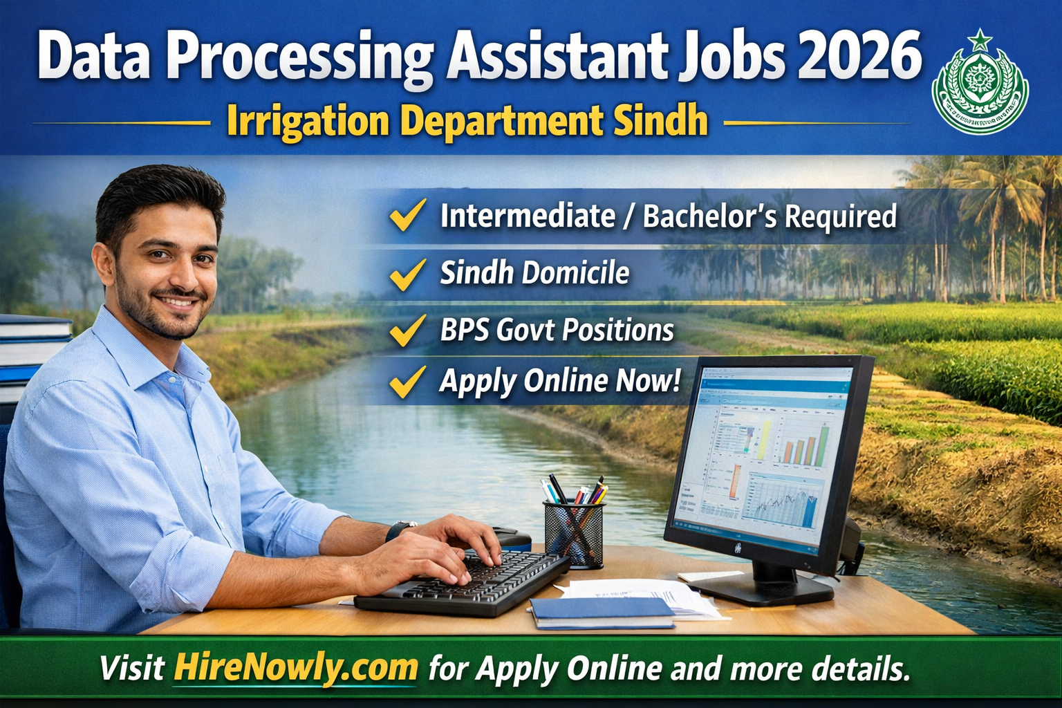 Data Processing Assistant Jobs 2026 – Irrigation Department Sindh – Online Apply
