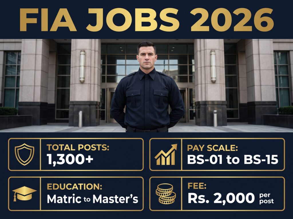FIA Jobs 2026 – Federal Investigation Agency Recruitment